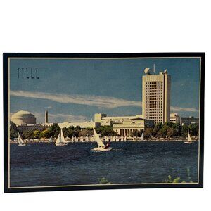 Vintage MIT Postcard Featuring Charles River And Sailboats